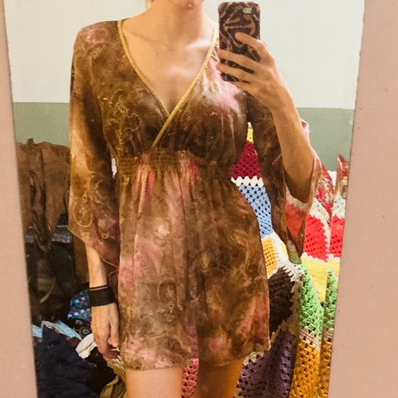 Y2K Pink Fairy Fairycore Whimsygoth Boho Top/Dress/Tunic - Picture 3 of 3